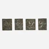 Bernard Meadows, Four Small Reliefs on a Cock Theme