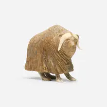 Inuit, Muskox (sculpture), carved soapstone, bone