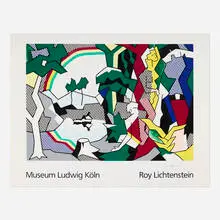 Roy Lichtenstein, Landscape with Figures and Rainbow, poster for Museum Ludwig Köln, 1989, screenprint in colors