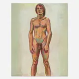 Vincent Arcilesi, Untitled (Male Nude), 1972, oil pastel on paper