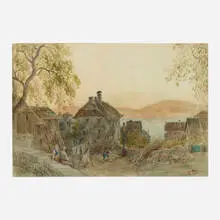 Gustave Doré, View of St. Gingolph, 1881, watercolor, graphite, and gouache on paper