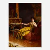 Georges Croegaert, Contemplation, oil on wood panel
