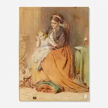 George Elgar Hicks, Tick, Tick, Tick, 1867, watercolor on paper