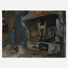 Auguste Chabaud, Interior Scene, oil on canvas