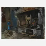 Auguste Chabaud, Interior Scene, oil on canvas