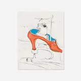 Salvador Dalí, The Curse Overthrown (from the After 50 Years of Surrealism portfolio), 1974, drypoint etching and stencil in colors on BFK Rives