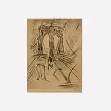 John Marin, Brooklyn Bridge, No. 6 (Swaying) (from Six American Etchings (Series I)), 1913, etching