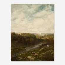Dallwitz Castle by Emil Jakob Schindler, c. 1888, oil on wood panel, offered Dec 2025