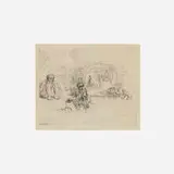 Rembrandt Harmensz van Rijn, Bathers, 1651, etching and drypoint on laid paper