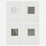 Alex Katz, Four works from the Gloria portfolio, 2005, etching and aquatint on Zerkall Ingres