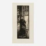 James Tissot, Au bord de la mer, 1880, etching and drypoint