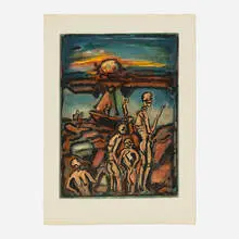 Georges Rouault, La Baie de Trépassés, 1939, aquatint in colors