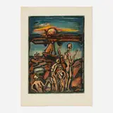 Georges Rouault, La Baie de Trépassés, 1939, aquatint in colors
