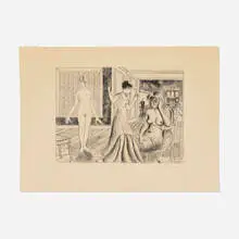 Paul Delvaux, La Chambre, 1969, etching