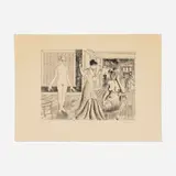 Paul Delvaux, La Chambre, 1969, etching