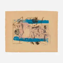 Larry Rivers, Purim, 1963, lithograph in colors with graphite and crayon