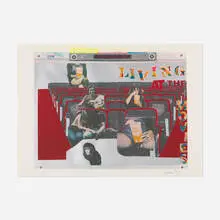 Larry Rivers, Living at the Movies, 1974, screenprint in colors on Rives
