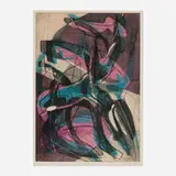 Stanley William Hayter, Warriors, 1953, engraving in colors, soft-ground etching and scorper