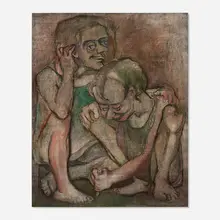 Alton Pickens, Children of the Streets, 1941, oil on canvas