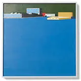 Robert Herrmann, River Buildings, 1966, oil on masonite