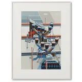 Edmund Lewandowski, Rooftops, 1994, gouache on paper