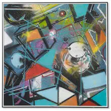 Futura 2000, Interceptor, 1985, acrylic and spraypaint on canvas