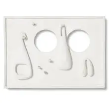 Wall Sculpture with Two Holes by Herbert Bayer, cast white marble, sold Sep 2011