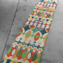 Cynthia Sargent, Bartok carpet, 1987, hand-woven and dyed wool