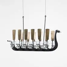 Bertil Vallien, hanging candelabra, c. 1965, wrought iron, bronze, glass
