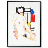 Tom Wesselmann, Monica Sitting with Mondrian, 1989, screenprint on paper