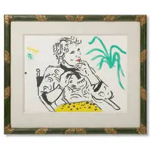 Celia with Green Plant by David Hockney, 1980, lithograph on paper, sold Sep 2011