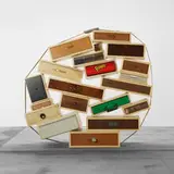 Tejo Remy, You Can't Lay Down Your Memories, c. 1991, vintage drawers, maple, jute, steel