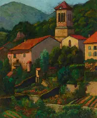 Harry Lachman, L'Eglise de St. Nazaire, oil on canvas