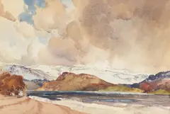 William Russell Flint, A snow blizzard Ardlui near Loch Lomond
