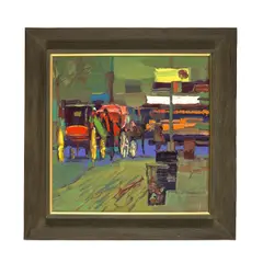 Nicola Simbari, La soir a Paris, oil on canvas