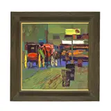 Nicola Simbari, La soir a Paris, oil on canvas