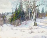 Marie K. H. Tannaes, A winter landscape, oil on canvas
