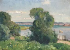 Thorolf Holmboe, A summer's day in Norway, oil on canvas