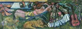 Summertime repose by Continental School, oil on canvas, sold Apr 2023