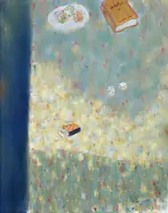 Victor Sparre, Spilleferninger (Game rules), oil on canvas