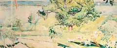 Arne Kavli, Summer by the lake, oil on canvas