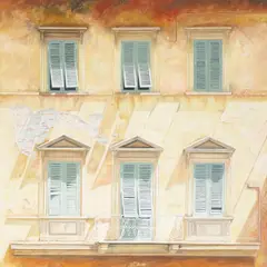 Arnaud Aunay, Emotion à Florence, tempera on paper laid down on canvas