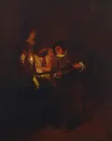Jean-Antoine Watteau, Evening song, oil on canvas