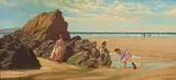 John F. Parsons, The beach at Hastings Kent, oil on canvas