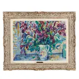 Luigi Corbellini, Les fleurs de a mon coeur, oil on canvas