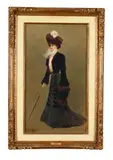 Jean Béraud, Une elegante Parisienne, oil on canvas