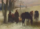 Jan Chełmiński, A military encampment