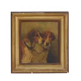 John Emms, Two hounds, oil on canvas