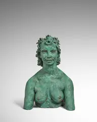 Jacob Epstein, Tanya, 1937, bronze with green patina