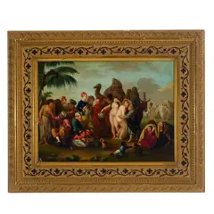 Slave traders by German School, oil on panel, sold Apr 2023